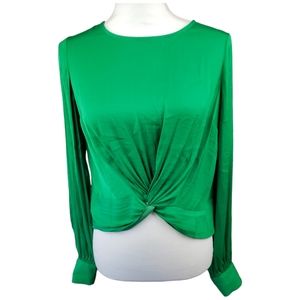 Bar lll Twisted Front Blouse Size XS in Green St Patrick's Day